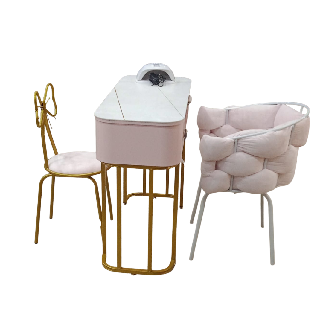 Elegant Pink Nail Station Set