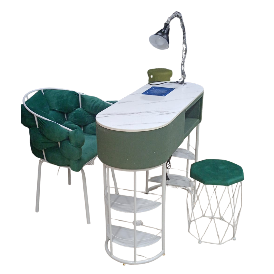 MarbleGlow Nail Studio Table
