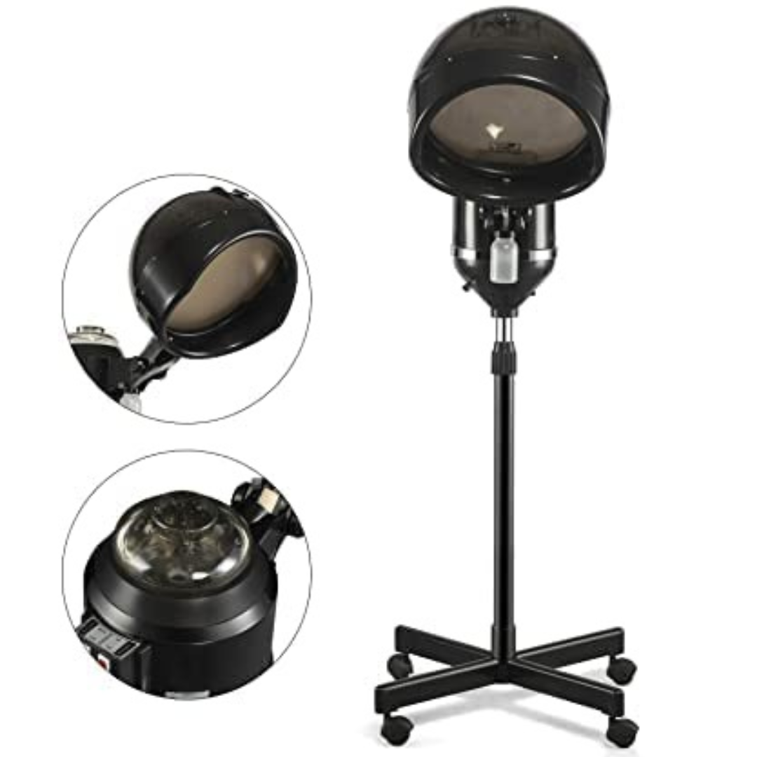 Black Labros Professional Salon Spa Rolling Hair Steamer