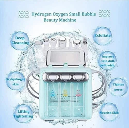 7 in 1 Hydrafacial Machine with Imported Serum & Trolley