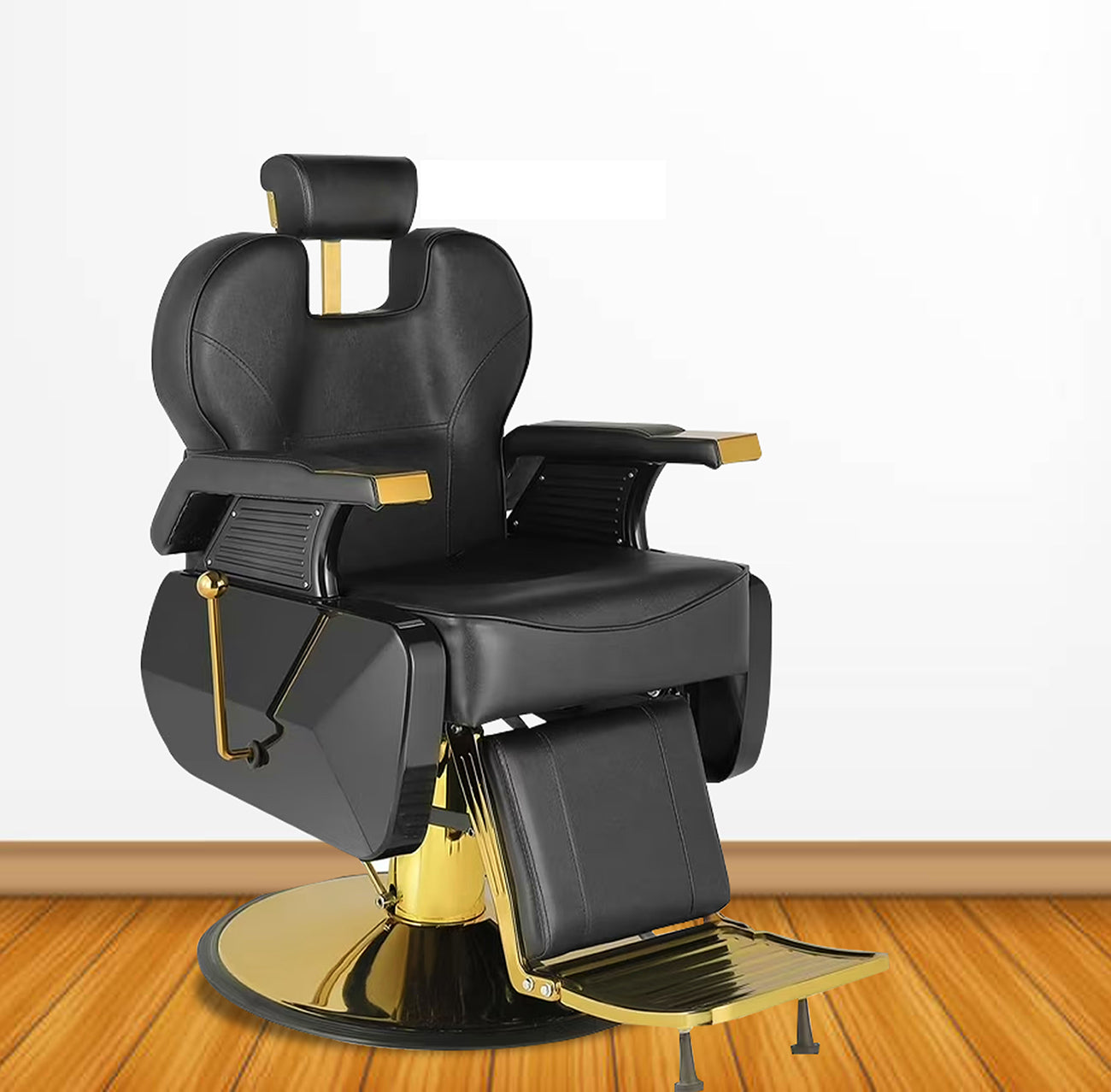 DapperDua Gold Barber Chair